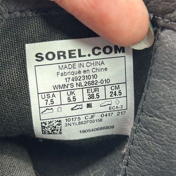 Sorel Farah Black Suede Pull On Ankle Boots Size 7.5 Back Tassel Design - Picture 11 of 12